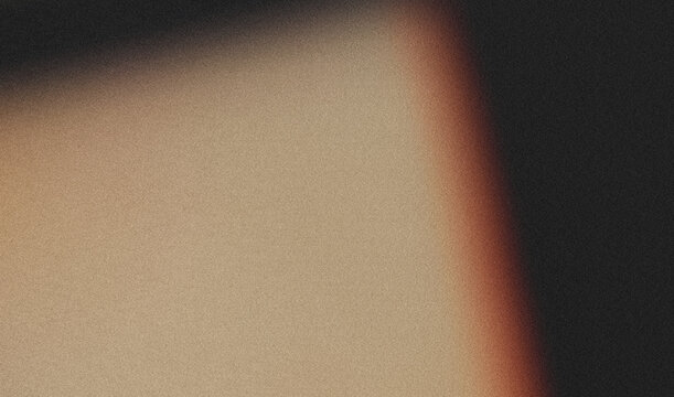 Imitation old analog film effect. Colorful light on black. Grain texture