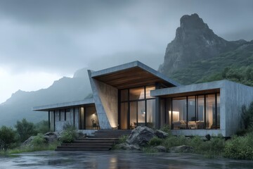 Eco-Friendly House Nestled in Mountains with Dramatic Landscape