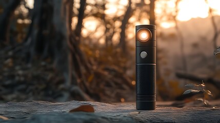 Obraz premium Modern Rechargeable Lint Remover Displayed with Soft Laundry Background and Space for Text