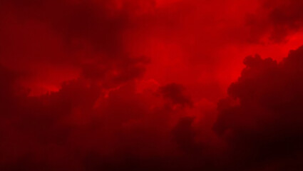Red cloud texture background. Blurred photo of red sky with clouds. Photo can be used for galaxy space, New Year, Christmas and all celebrations backgrounds