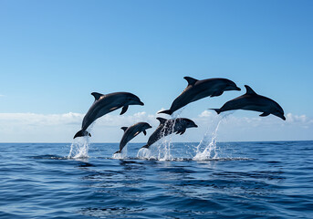 Dolphins Leaping: Ocean Wildlife