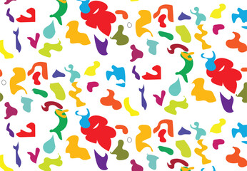 single line vector art  Colorful fluid wallpaper pattern, vector illustration