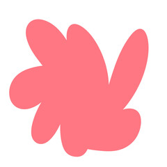 bright bold bubble squiggle shape abstract modern design asset salmon coral pink