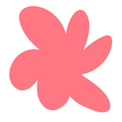 bright bold bubble squiggle shape abstract modern design asset salmon coral pink