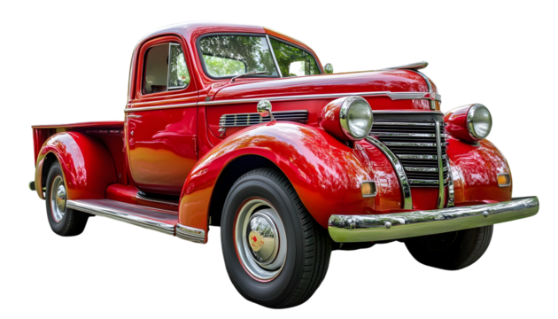 Classic red pickup truck