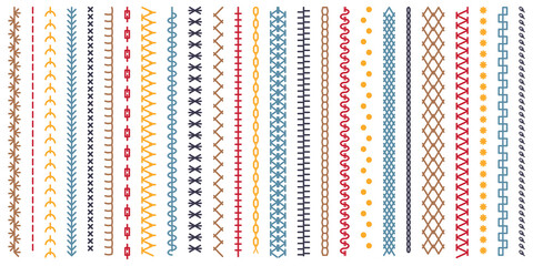 png stitch pattern sewing embroidery textile retro lace background edge fashion needle cross ornament material vector border endless fabric

