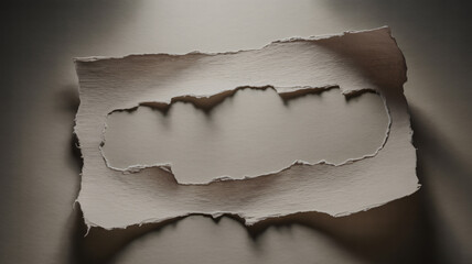 White torn paper with copy space minimal layout