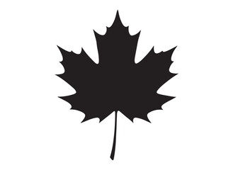 maple leaf logo silhouette vector design, maple leaf black silhouette logo icon, black maple leaves vector illustration, maple leaf canadian icon logo isolated on white background