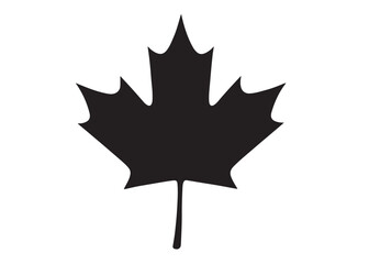 maple leaf logo silhouette vector design, maple leaf black silhouette logo icon, black maple leaves vector illustration, maple leaf canadian icon logo isolated on white background