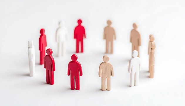 Wooden Figures Circle Formation