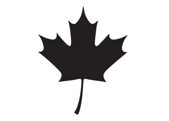 maple leaf logo silhouette vector design, maple leaf black silhouette logo icon, black maple leaves vector illustration, maple leaf canadian icon logo isolated on white background