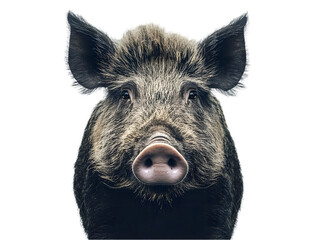 Close-up portrait of a wild boar