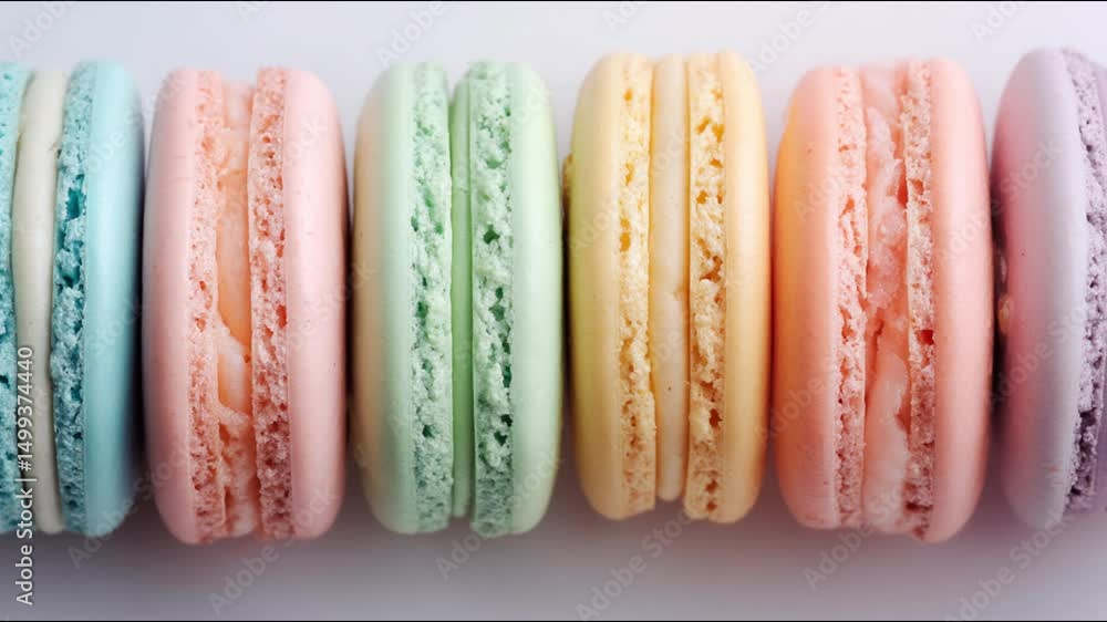 Poster A colorful array of French Macarons