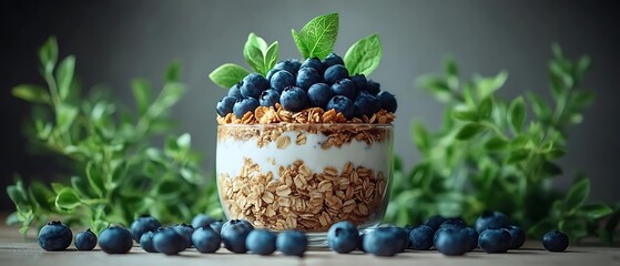 Blueberry Granola Yogurt Parfait (1)