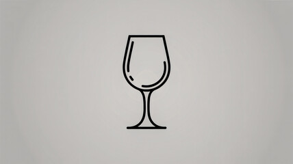 Wine glass line icon