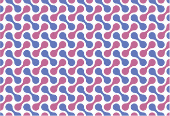 seamless meta ball pattern in pink and purple. Connected circle shapes. Abstract Geometric Pattern Design