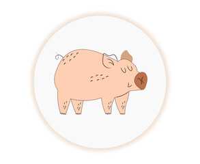 Pig vector sticker