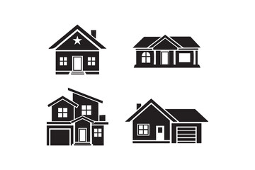 house icon set vector illustration vector simple design on white background 
