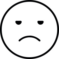 SAD icon, bad mood. icon for apps and websites.