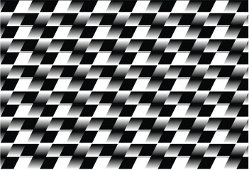 Checkered flag background racing start and finish stock vector, rhombus black and white