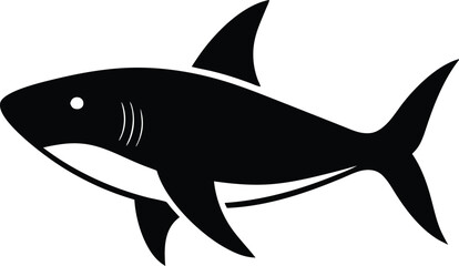 Shark silhouette vector illustration