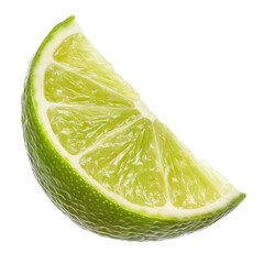 lime slice isolated on transparent background