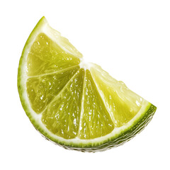 lime slice isolated on transparent background