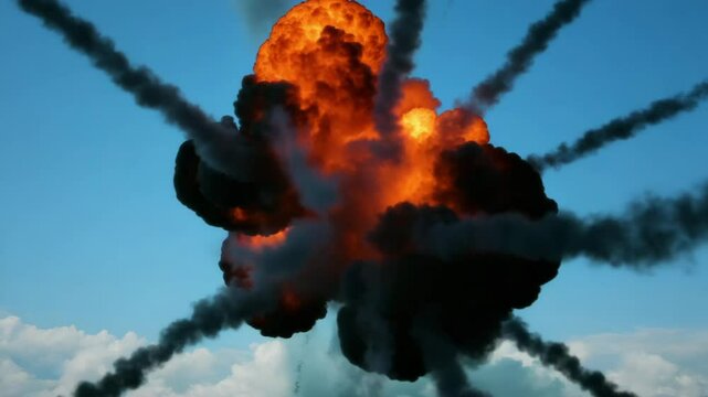 Dramatic Bomb Explosion in Slow Motion