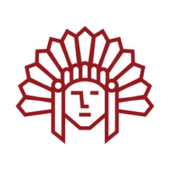 Apache logo design, native american logo design.