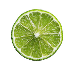 lime slice isolated on transparent background