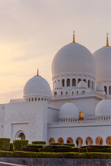 Abu Dhabi, April 27, 2025: Sheikh Zayed Mosque view during sunset