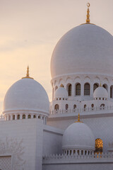 Abu Dhabi, April 27, 2025: Sheikh Zayed Mosque view during sunset