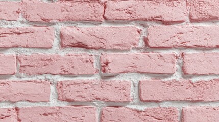 A High Resolution image of soft pastel pink brick wall texture background for feminine or modern design projects.