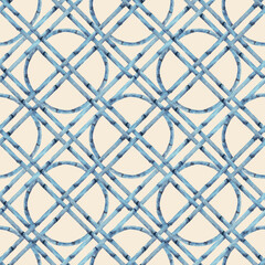 Beautiful vector seamless pattern with hand drawn bamboo lattice in vacation style. Ready print design.