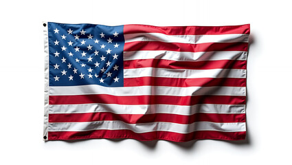 Obraz premium USA american flag isolated on white