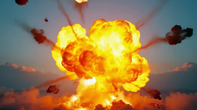 Real Fire Explosion &ndash; Cinematic Slow Motion Clip