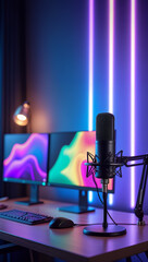 gaming set of devices in game room