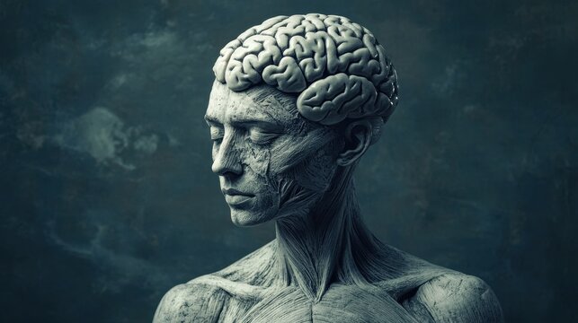 M&oacute;zg ludzki - anatomiczna rzeźba