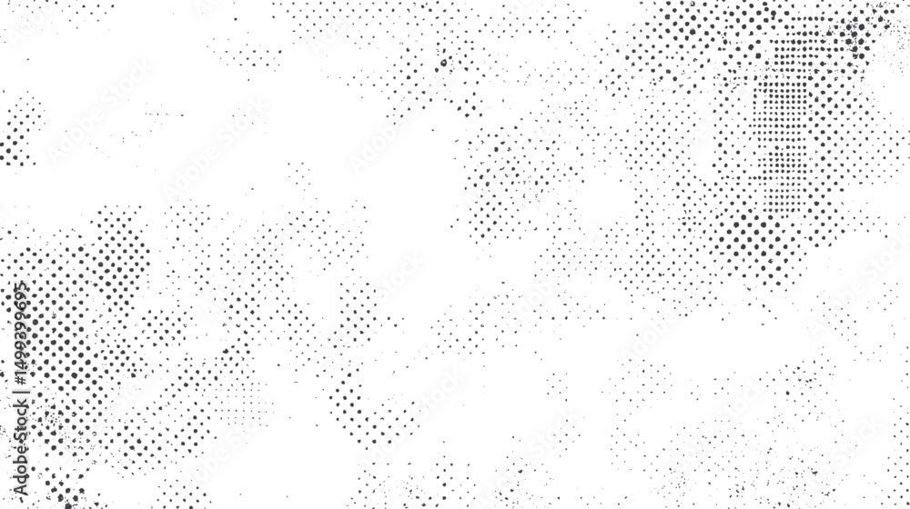 Poster halftone grunge overlay design for backgrounds. dotted retro texture with abstract grunge tone. vect