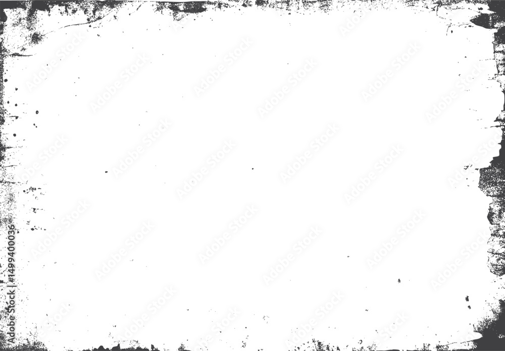Poster dirty vector border texture for grunge themes. damaged frame design with old paper feel. abstract ov