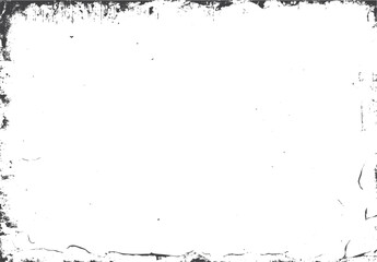 Grunge edge texture with vintage background frame. Worn and dusty overlay with distressed details. Abstract border design for vector layout use.