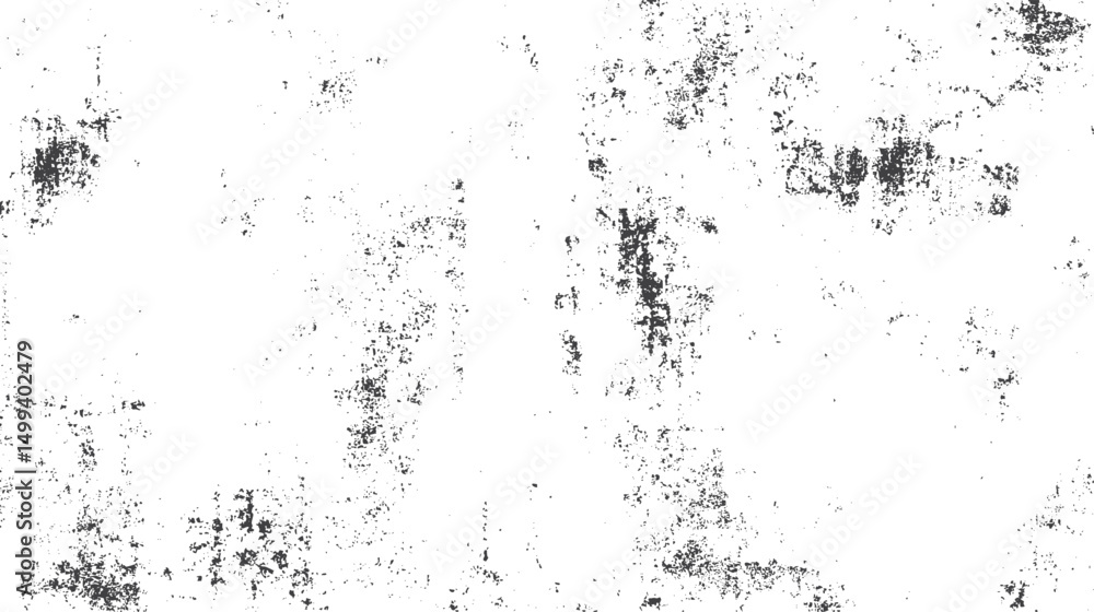 Poster distressed noise texture with rust effect. cracked metal grain overlay in vector form. designed for 