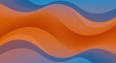 Fototapeta premium Abstract, Background, Texture, Abstract Wavy Background in Orange and Blue Hues