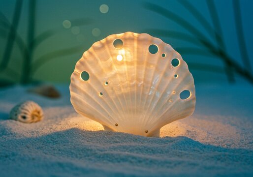 blue sea shell