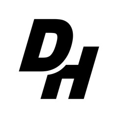 Dh Letter simple modern logo icon design