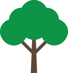 green tree on white background