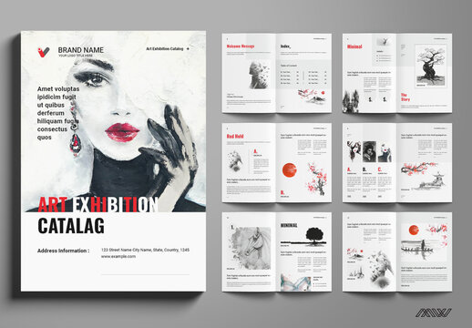 Minimal Art Exhibition Catalog Layout