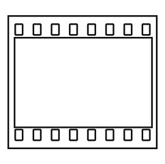 Cute cartoon hand drawn vector film frame outline.