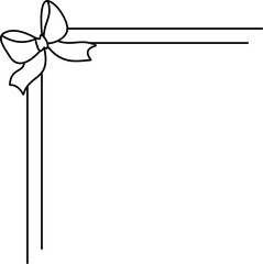 Obraz premium Bow Ribbon Corner