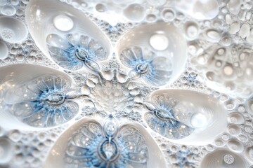 Obraz premium Abstract, intricate, whimsical pattern of interconnected, organic forms